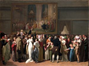 louis léopold boilly, the public viewing david’s coronation at the louvre, 1810
